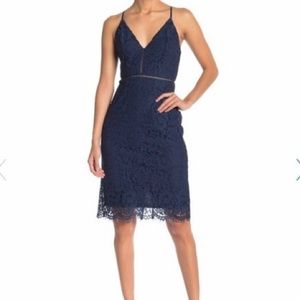 ASTR Lace Navy Dress NWT